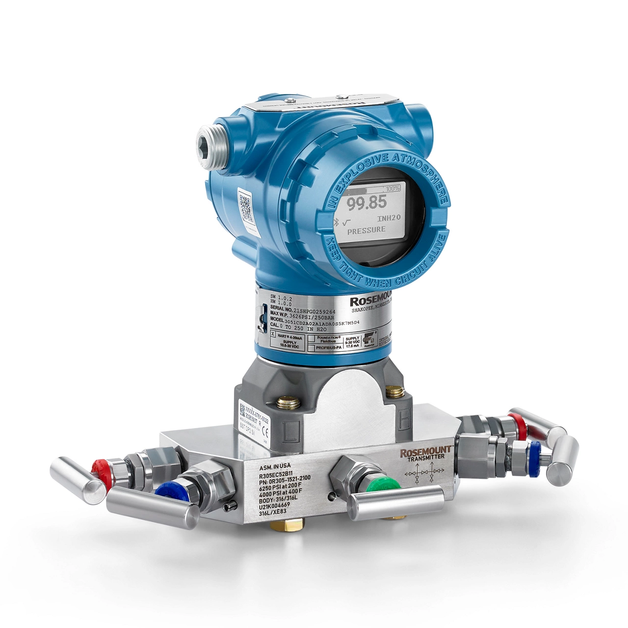 Industrial process pressure transmitter